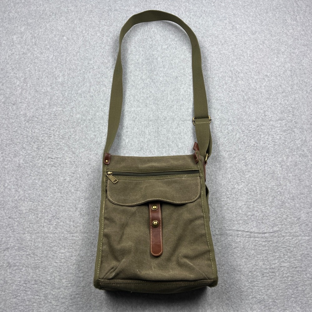 Cargoit Hailey Bag Army Green Canvas Crossbody Purse Messenger Satchel 12"